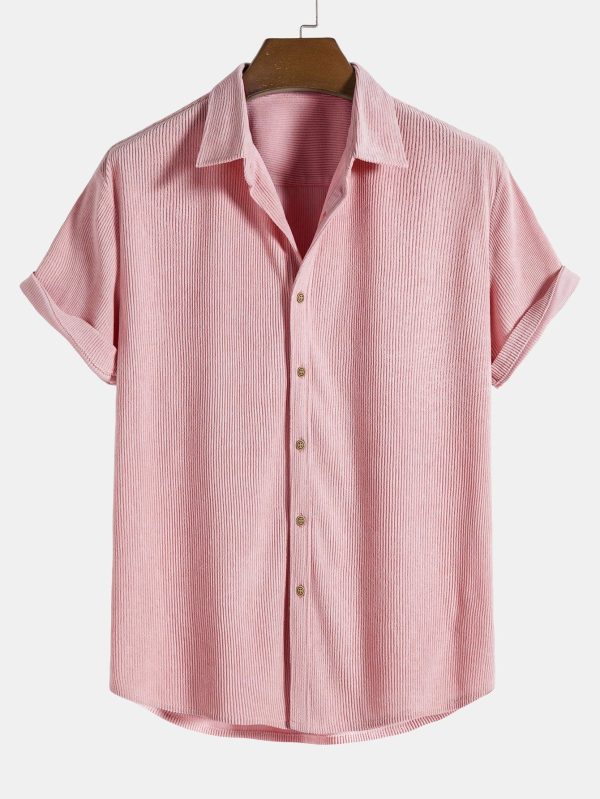 Short-Sleeved Corduroy Button Up Shirt & Shorts - Image 18
