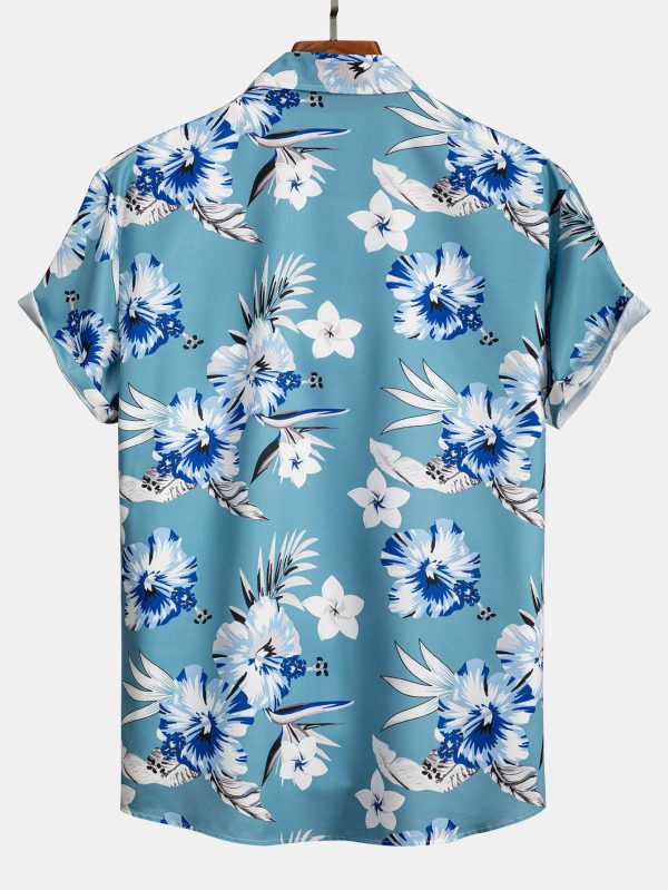 Tropical Floral Print Button Up Shirt & Swim Shorts - Image 8