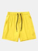 2 In 1 Drawstring Pocket Quick Dry Swim Shorts