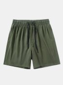 2 In 1 Drawstring Pocket Quick Dry Swim Shorts
