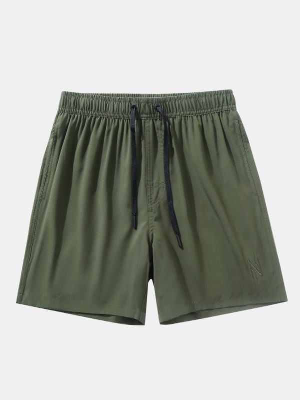 2 In 1 Drawstring Pocket Quick Dry Swim Shorts - Image 2