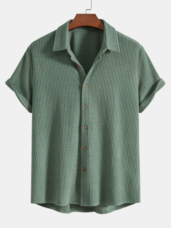 Waffle Button Up Shirt & Shorts - Image 6