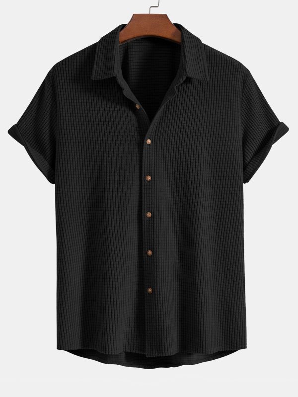 Waffle Button Up Shirt & Shorts - Image 8
