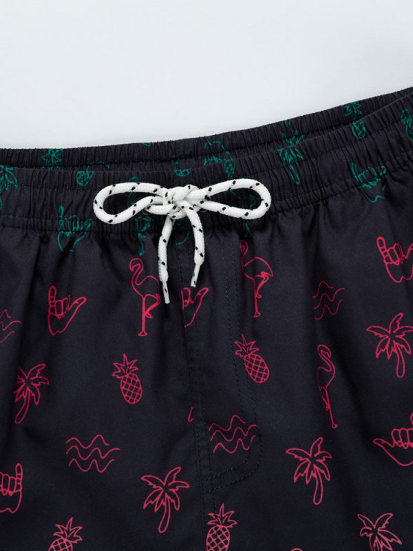 Flamingo Tropical Print Swim Shorts - Image 3
