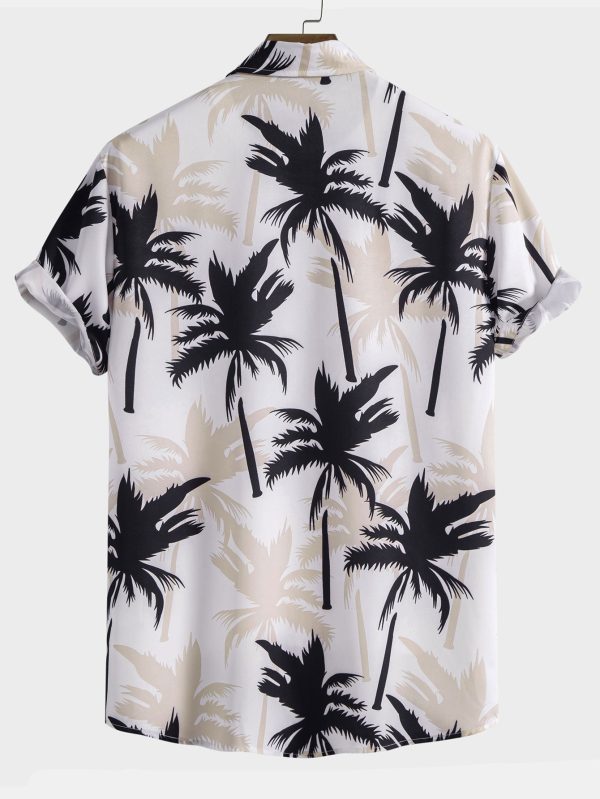 Palm Tree Print Button Up Shirt & Swim Shorts - Image 6