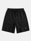 Checkerboard Jacquard  Arc Hem Hooded T-Shirt & Checkerboard Jacquard Shorts