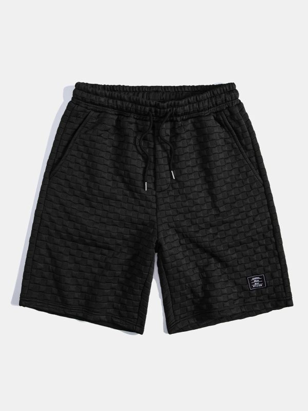 Checkerboard Jacquard  Arc Hem Hooded T-Shirt & Checkerboard Jacquard Shorts - Image 12