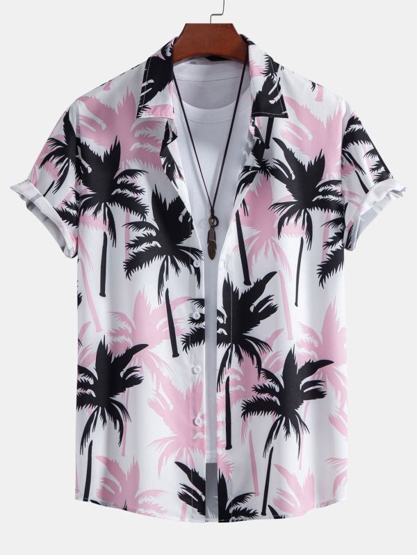Palm Tree Print Button Up Shirt & Swim Shorts - Image 7
