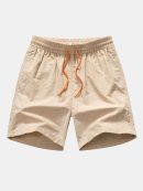 Regular Fit Palm Trees Silhouette Print Cotton T-Shirt & Swim Shorts