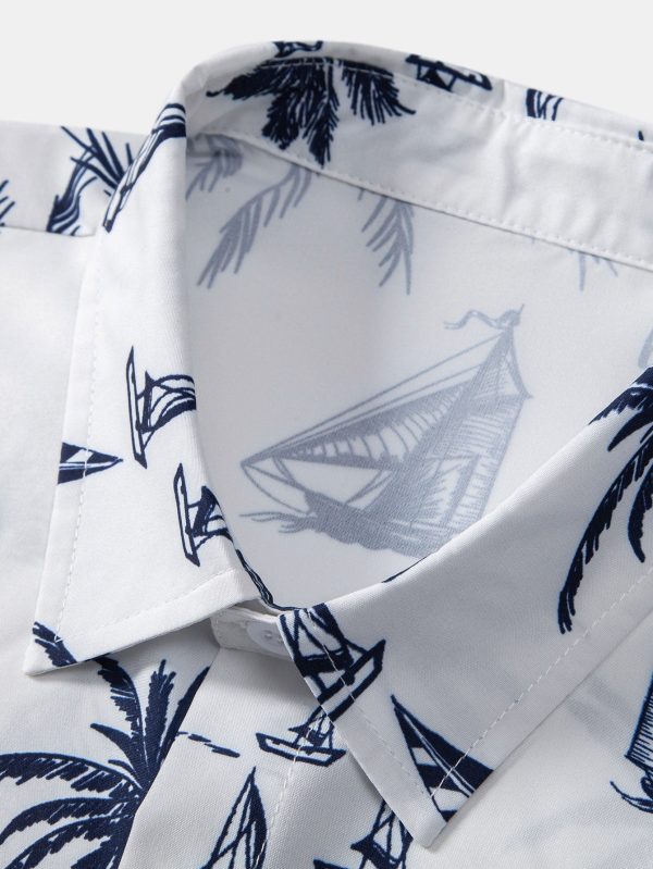 Island Sailing Print Button Up Shirt & Swim Shorts - Image 18