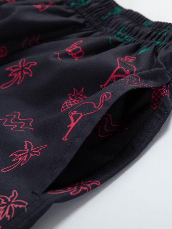 Flamingo Tropical Print Swim Shorts - Image 5