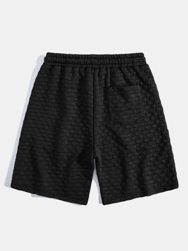 Checkerboard Jacquard  Arc Hem Hooded T-Shirt & Checkerboard Jacquard Shorts - Image 13