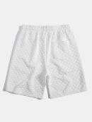 Checkerboard Jacquard  Arc Hem Hooded T-Shirt & Checkerboard Jacquard Shorts