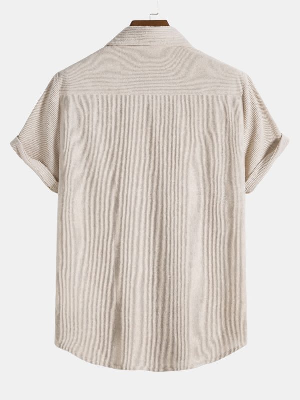 Short-Sleeved Corduroy Button Up Shirt & Shorts - Image 8
