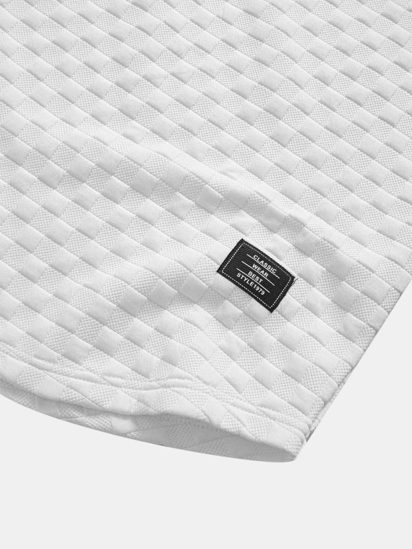 Checkerboard Jacquard  Arc Hem Hooded T-Shirt & Checkerboard Jacquard Shorts - Image 19