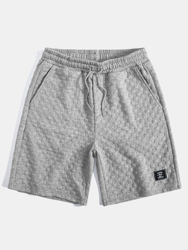 Checkerboard Jacquard  Arc Hem Hooded T-Shirt & Checkerboard Jacquard Shorts - Image 14