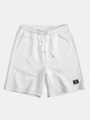 Checkerboard Jacquard  Arc Hem Hooded T-Shirt & Checkerboard Jacquard Shorts