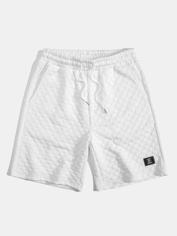 Checkerboard Jacquard  Arc Hem Hooded T-Shirt & Checkerboard Jacquard Shorts - Image 10