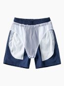 Regular Fit Palm Trees Silhouette Print Cotton T-Shirt & Swim Shorts