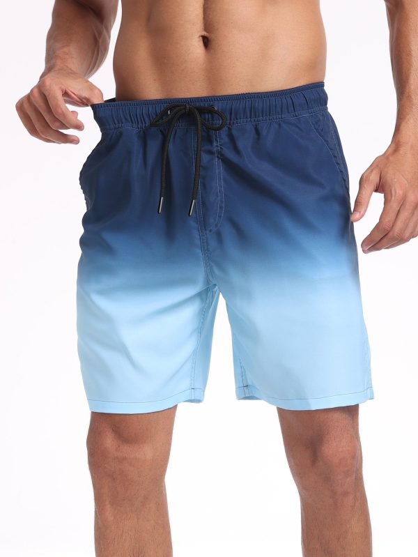 2 In 1 Drawstring Beach Swim Shorts With Pocket - Image 9