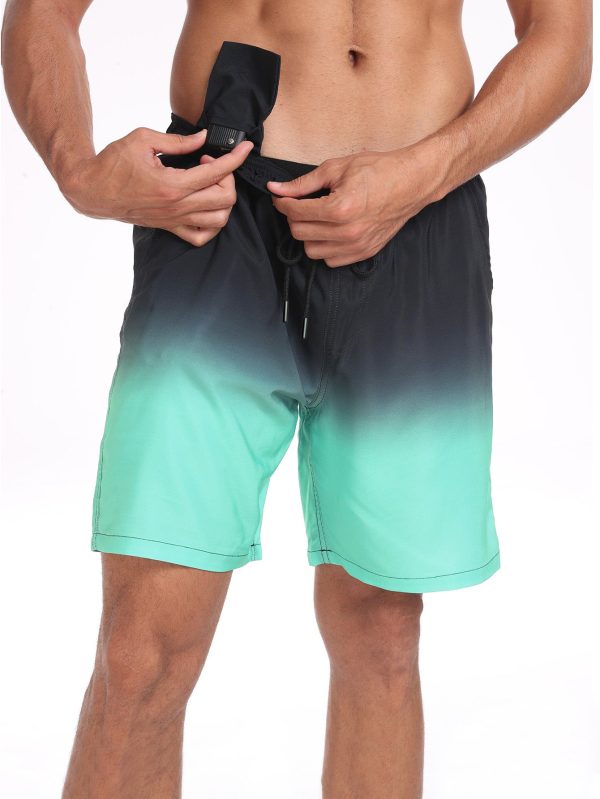 2 In 1 Drawstring Beach Swim Shorts With Pocket - Image 20