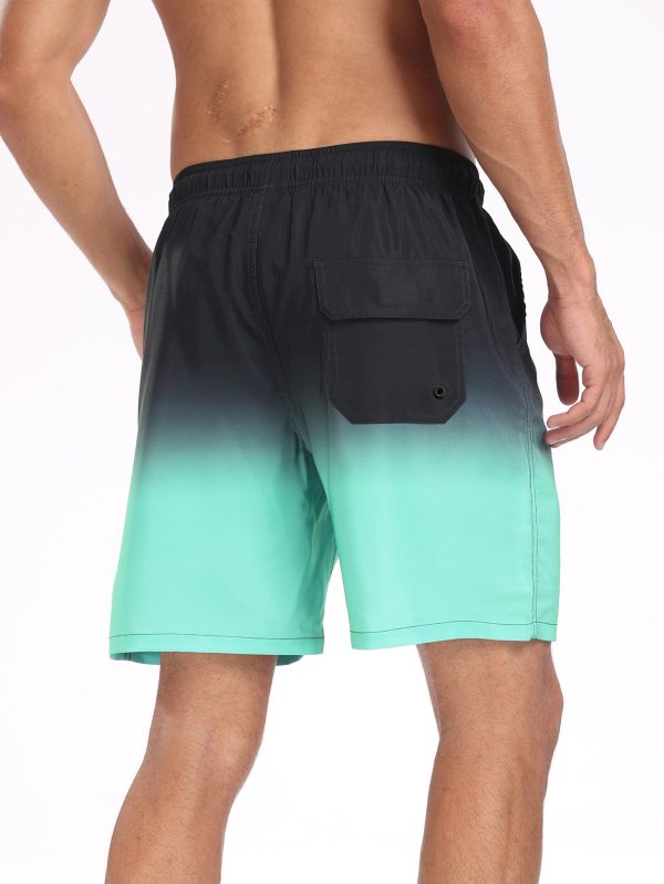 2 In 1 Drawstring Beach Swim Shorts With Pocket - Image 22