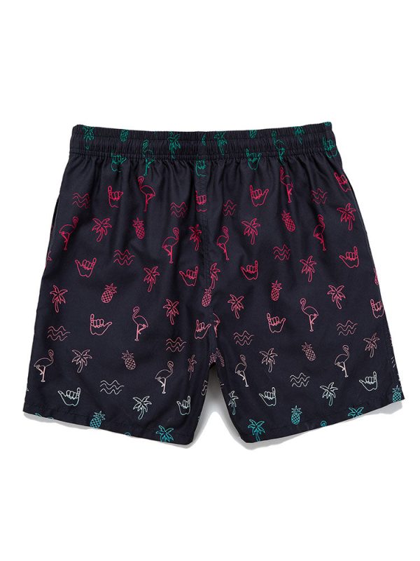 Flamingo Tropical Print Swim Shorts - Image 2