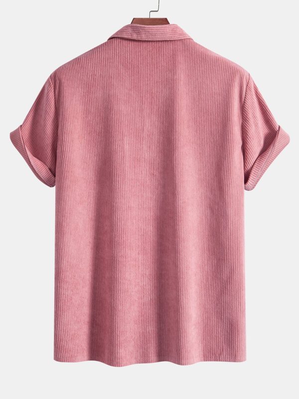 Short Sleeve Corduroy Cuban Shirt & Shorts - Image 7