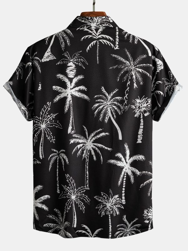 Palm Tree Print Button Up Shirt & Swim Shorts - Image 11