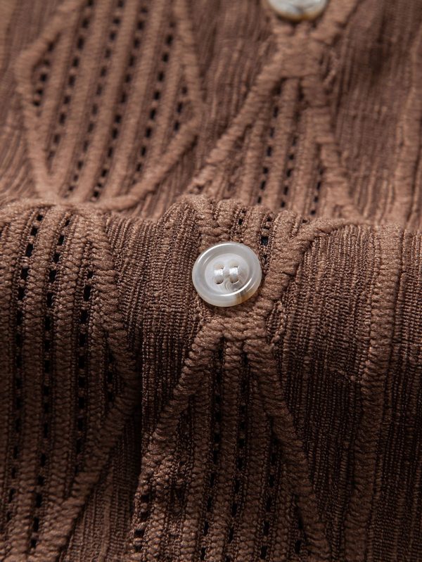 Geometric Jacquard Cuban Shirt & Straight Leg Linen Pants - Image 17