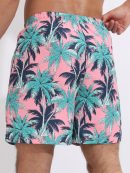 Tropical Print Swim Shorts With Compression Liner
