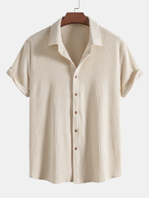 Waffle Button Up Shirt & Shorts - Image 4