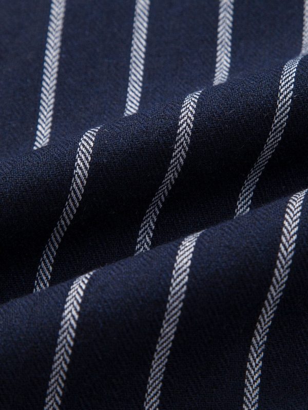 Cotton Blend Striped Button Up Shirt & Straight Leg Linen Pants - Image 15