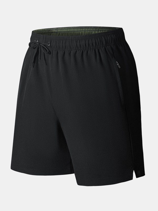 Zip Pocket Stretch Swim Shorts - Image 3