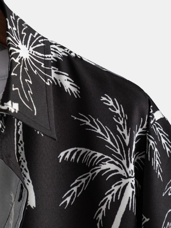 Palm Tree Print Button Up Shirt & Swim Shorts - Image 13