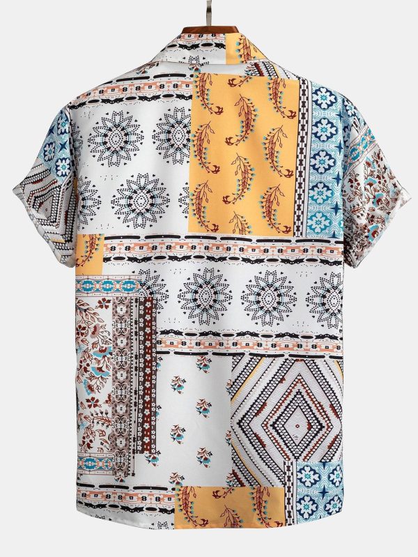 Scarf Print Button Up Shirt & Swim Shorts - Image 4