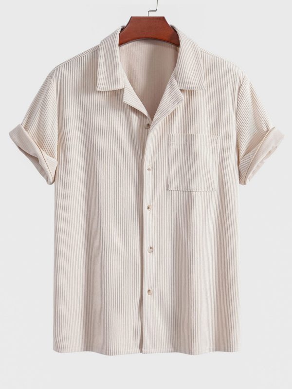 Short Sleeve Corduroy Cuban Shirt & Shorts - Image 5