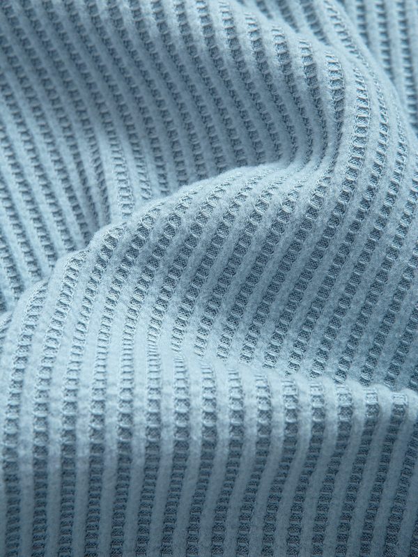 Knitted Waffle Arc Hem Hooded T-Shirt & Drawstring Waffle Shorts - Image 19