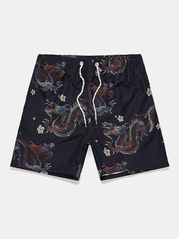 Dragon Print Swim Shorts